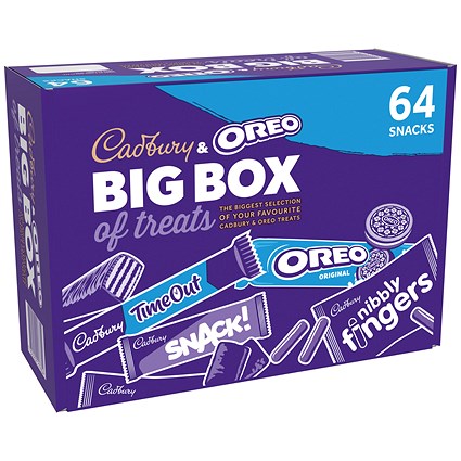 Cadbury and Oreo Big 64 Box of Treats Bulk Box - 1620g