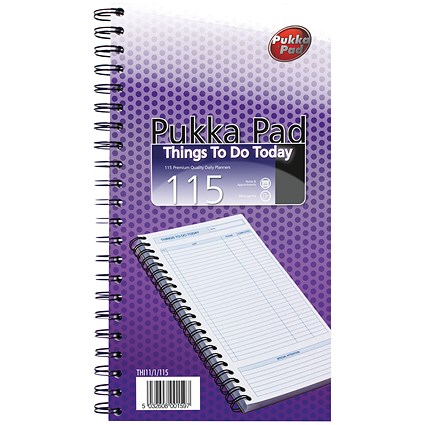 Pukka Pad Wirebound Things to Do Today Book, Perforated, 280x152mm, 115 Page