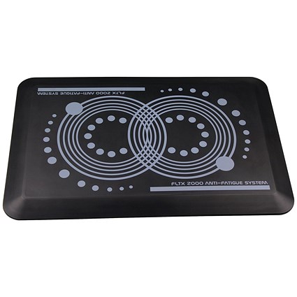 Floortex AFS-TEX 2000 Active Anti-Fatigue Mat, 500x800mm, Black