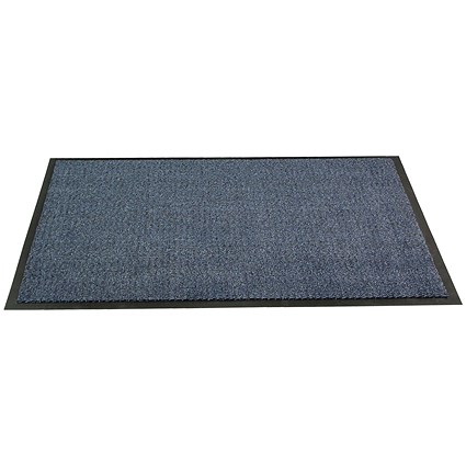 Floortex Door Mat, Dust & Moisture Control, Polypropylene, 1200mmx1800mm, Blue