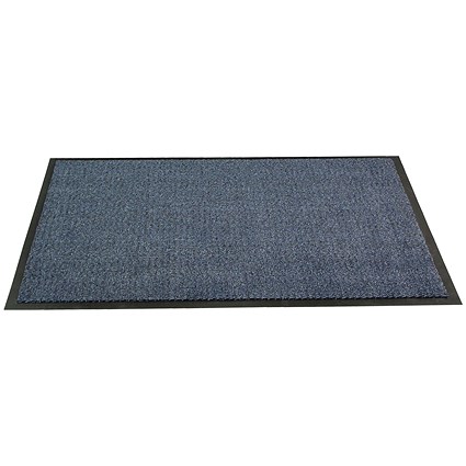 Floortex Door Mat, Dust & Moisture Control, Polypropylene, 900mmx1500mm, Blue