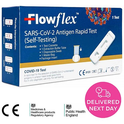 FlowFlex Rapid Lateral Flow Covid-19 Antigen Test, 480 Individual Tests