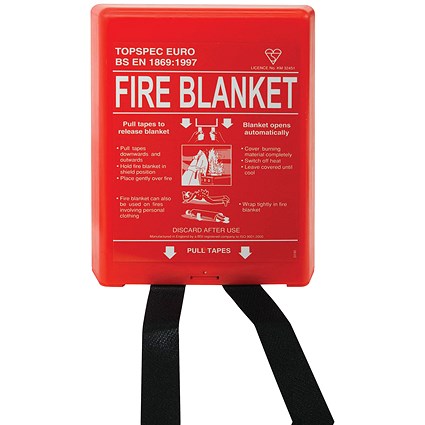 Fireking Fibreglass Fire Blanket, 1000x1000mm Fireking Fibreglass Fire Blanket, 1000x1000mm