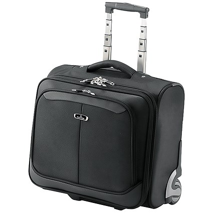 Falcon 2 Wheeled Mobile Laptop Business Trolley Case, For up to 15.6 Inch Laptops, Black