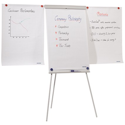 Franken X-traLine Flipchart Easel, 2 Arm Extentions, Magnetic