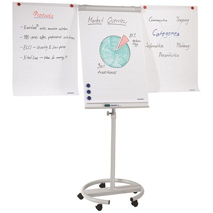 Franken ECO Flipchart Easel, 2 Arm Extensions, Mobile, Magnetic