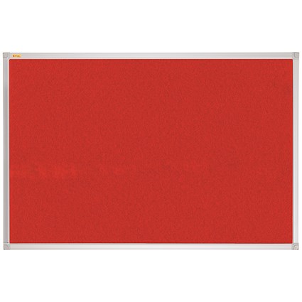 Franken X-traLine Noticeboard, Felt, W900xH600mm, Red