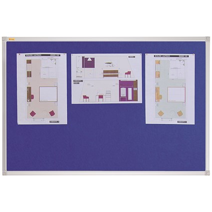Franken X-traLine Noticeboard, Felt, W1500xH1200mm, Blue
