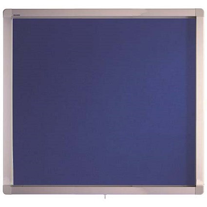 Franken ECO Display Case 6 x A4 / W750xH704xD45mm / Felt / Blue