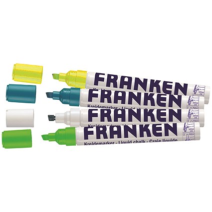 Franken Chalk Marker, Assorted Neon, Pack of 4