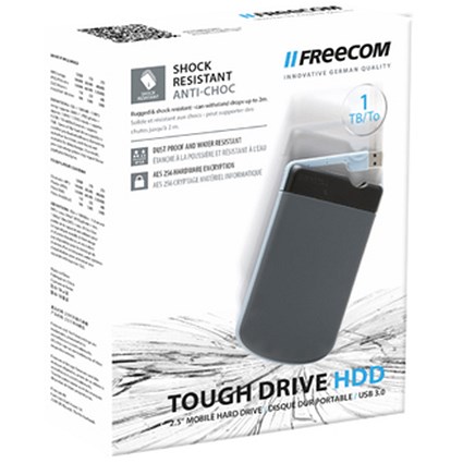 Freecom Tough Drive USB 3.0 Portable Hard Drive, 1TB