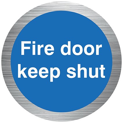 5 Star Fire Door Keep Shut Sign Save Vinyl 76mm Diameter