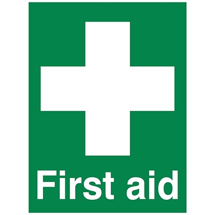 5 Star First Aid Sign Rigid Plastic 100x150mm