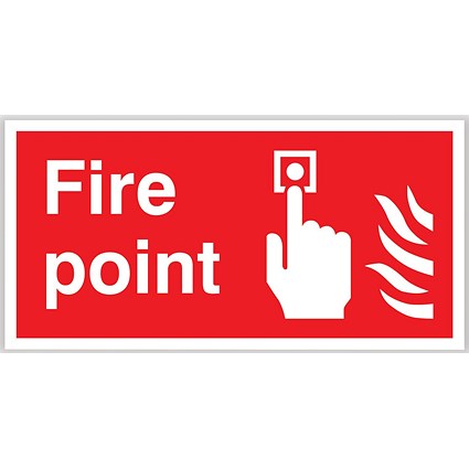 5 Star Fire Point Sign Save Vinyl 100x200mm