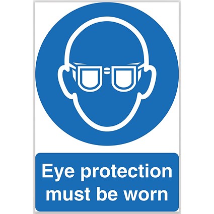 5 Star Eye Protection Must Be Worn Sign Rigid Plastic A4