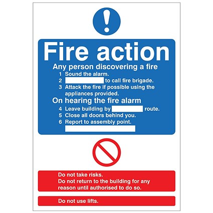 5 Star Fire Action Standard Sign Save Vinyl A5