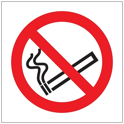 5 Star No Smoking Symbol Sign Save Vinyl 100x100mm