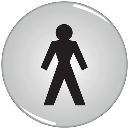 5 Star Man Symbol Sign Domed Resin 60mm Diameter