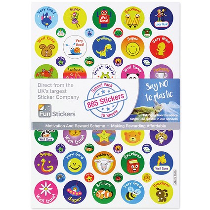 Fun Stickers 885 Motivational Stickers A5 (Pack of 15) Mars 1919