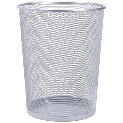 5 Star Mesh Waste Bin, Lightweight, Scratch Resistant, Silver 5 Star Mesh Waste Bin, Lightweight, Scratch Resistant, Silver
