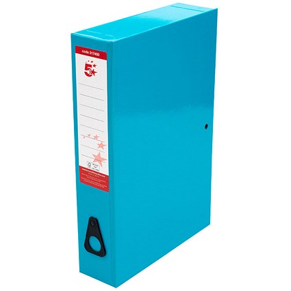 5 Star Office Classic Box File Blue (Pack of 10)