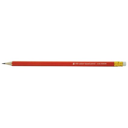 5 Star Pencil with Eraser, HB, Red Barrel, Pack of 12