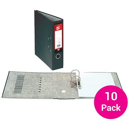 5 Star A4 Lever Arch Files, Black, Pack of 10 5 Star A4 Lever Arch Files, Black, Pack of 10
