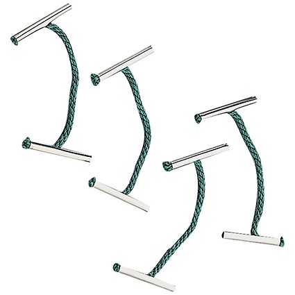 5 Star Metal-ended Treasury Tags - 152mm, Green, Pack of 100