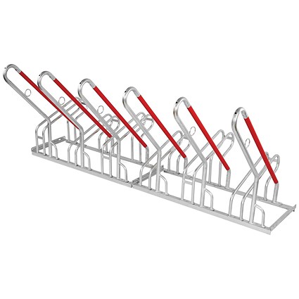 City Hybrid Bicycle Rack 6 Cycle Capacity FS604965