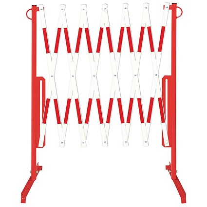 Traffic-Line Extendable Trellis Barrier 3600mm Red/Wht