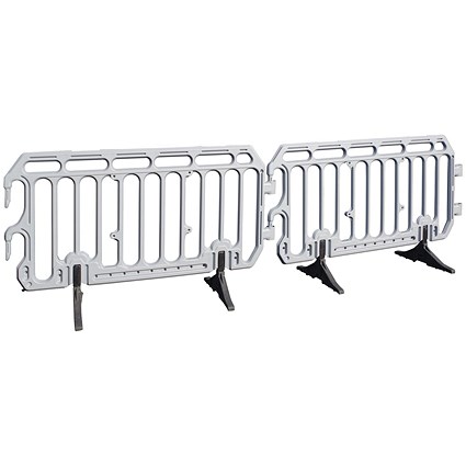 Traffic-Line Crowd Barrier HDPE 2220x1000mm Grey