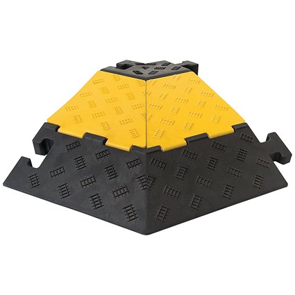 Traffic-Line Cable Protect Ramp Large Right Angle Sec Ylw/Blk