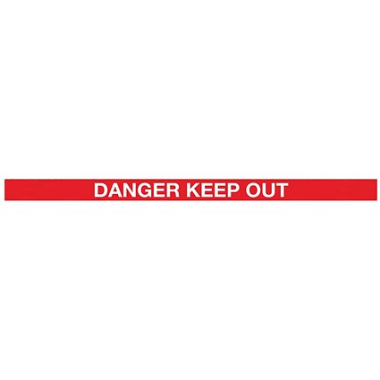 WeatherMaster 250 Black Post Danger Keep Out Red/White Pack 2