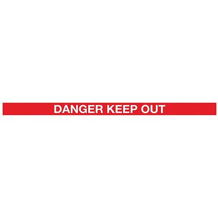 SafetyMaster 450 Twin Red Post Danger Red/White 3.4m Pack 2
