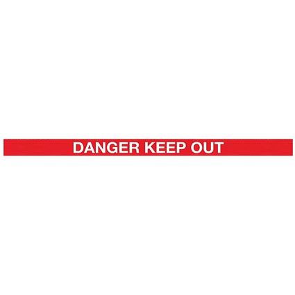 WallPro 450 Barrier Blk Danger Keep Out Red/White Belt 7.6m