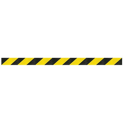 5 Star WallPro 750 Barrier Black with Yellow/Black Chevron Belt 16m
