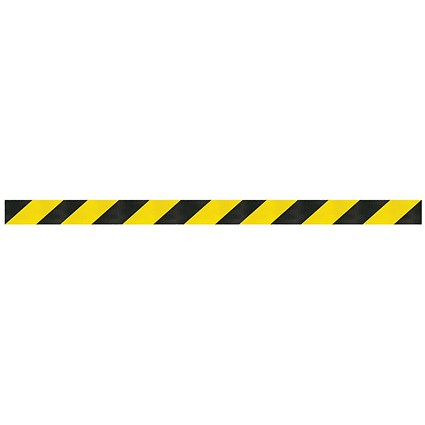 5 Star WallPro 750 Barrier Black with Yellow/Black Chevron Belt 23m