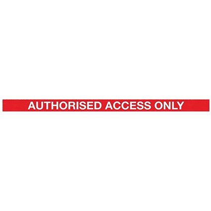 WallMaster 300 Barrier P/Chrome with Auth Access Red/Wht Text Belt 3m