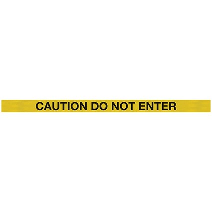 WallMaster 300 Barrier P/Chrome with Do Not Enter Ylw/Blk Text Belt 3m