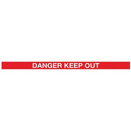 WallMaster 400 Barrier Blk with Danger Keep Out Red/Wht Belt 4.6m