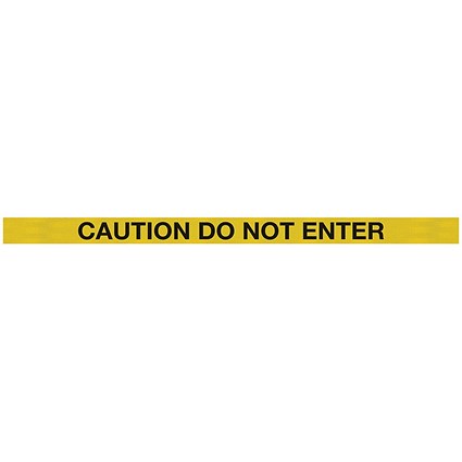 WallMaster 450 Barrier Blk with Caution Ylw/Blk Text Belt 7.6m