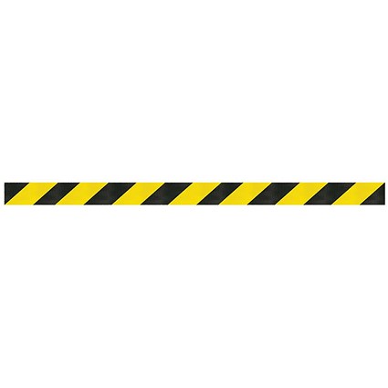 WallPro 400 Magn Back/Belt End Barrier Blk with Ylw/Blk Belt 4.6m