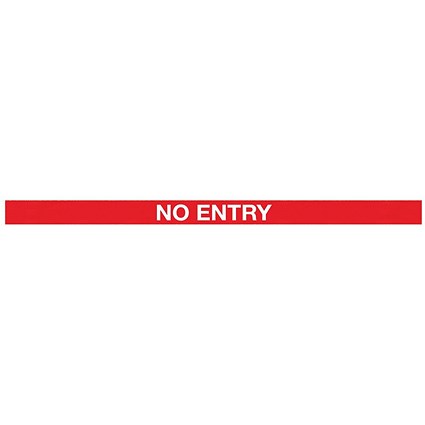 WallPro 400 Magn Back/Belt End Barrier Blk + No Entry Red/Wht 4.6m