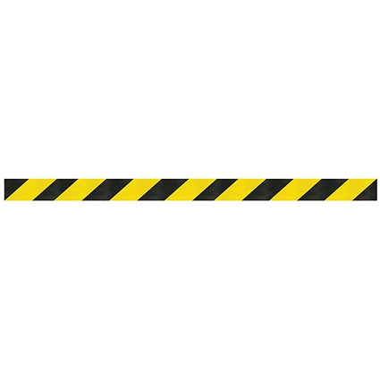 WallPro 450 Magn Back/Belt End Barrier Blk + Ylw/Blk Belt 7.6m