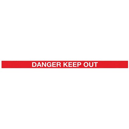 WallPro 450 Magn Back/Belt End Barrier Blk + Danger Red/Wht 7.6m