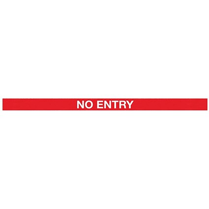 WallPro 450 Magn Back/Belt End Barrier Black + No Entry Red/Wht 9.1m
