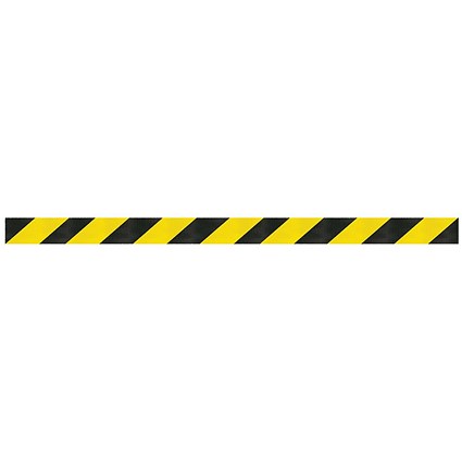 WallPro 750 Magn Back/Belt End Barrier Blk with Ylw/Blk Belt 16m