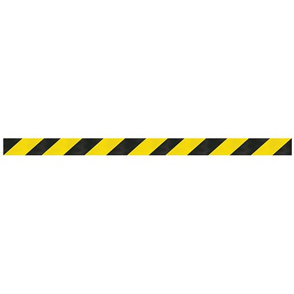 WallPro 750 Magn Back Barrier Blk with Ylw/Blk Belt 23m