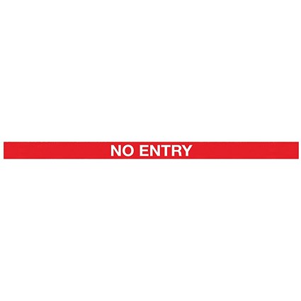 WallMaster 300 Magn Back Barrier Blk with No Entry Red/Wht 3m