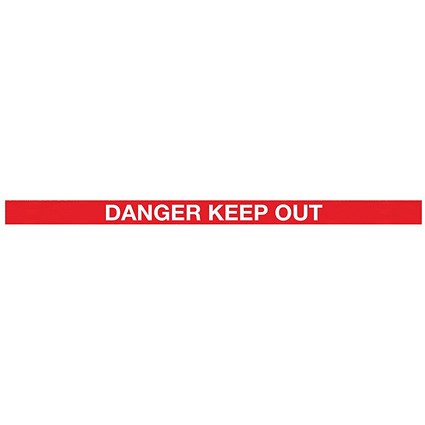 WallMaster300 Magn Back Barrier P/Chrome with Danger Red/Wht 3m